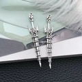 Antique silver sword charms for DIY jewelry making featuring intricate totem engravings - Antique Silver Zinc Alloy Sword (16177)