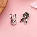 Retro silver rabbit alloy pendant charms for DIY jewelry making accessories - Rabbit Head (5887)