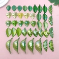 Colgantes de hojas de acrílico iridiscentes para joyería DIY y pulseras artesanales - Colección de Hojas Coloridas AB (SN1109)