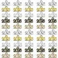 Colgantes personalizados año 2026 en oro y plata para creación de joyas DIY - Estilo Colores Mezclados Año 2026