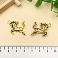 Pendentifs cheval en alliage doré avec relief vintage pour la création de bijoux - Cheval Cowboy Western en Alliage Or Antique (19249)