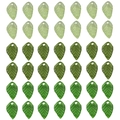 Colgantes de hojas de acrílico verde con vetas para creación de joyería artesanal - Colección de Hojas Pequeñas (SN1122)