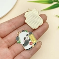 Detail of a panda charm with Dragon Boat Festival scroll held in hand - Duanwu Lucky Panda (23047)