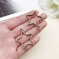 Colgantes de estrella de bronce antiguo para la creación de joyas artesanales - Bisel de Marco de Estrella (10489)