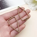 Colgantes pentágono geométricos de bronce antiguo para joyería DIY y pendientes - Bisel de Marco de Bala (10487)