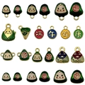 Kleurrijke emaille zongzi bedeltjes met traditionele patronen voor DIY-sieraden maken - Gemengde Drakenbootserie (SN1134)