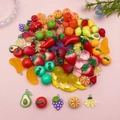 Assortimento di ciondoli in resina a forma di frutta e verdura per gioielli fai da te - Serie Frutta in Resina Set Casuale 20 Pezzi (SN1282)