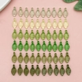 DIY colorful acrylic leaf pendants set with vein details for jewelry making - Acrylic Small Leaf Set 6 Styles (SN1119)