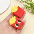 Close-up of cute cartoon french fries charms held in hand for DIY keychains - Cute Expression Fries