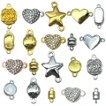 Chiusure magnetiche in lega di zinco con strass per creazione di gioielli fai-da-te - Set di 20 Chiusure Magnetiche Miste (SN985)