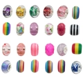 Assorted DIY colorful resin large hole beads for jewelry making bracelets necklaces - 24 Style Resin Bead Set (SN737)