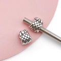 Perline distanziatrici in argento tibetano con motivo a rombi per bracciali charm DIY - Ananas (15345)