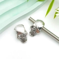 Perlina a teschio in argento antico con foro grande per gioielli fai da te e bracciali - Stile Teschio Argento Antico (5324)