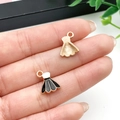 Golden shuttlecock charm pendants for DIY sports themed jewelry making and keychains - Small Black Shuttlecock (21736) / 14x11mm