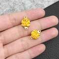 Golden rose flower shaped alloy magnet clasp connector for DIY jewelry making - Gold Double-Sided Rose Style (19842) / Gold