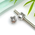 Ciondolo gufo in argento antico con foro grande per creazione di gioielli DIY - Stile Gufo Argento Antico (8809)