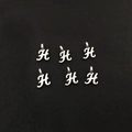Set mit sechs silbernen Buchstaben-H-Anhängern für DIY-Schmuck und Halsketten - Buchstabe H