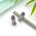 Ciondolo a nastro di consapevolezza in argento antico per bracciali e gioielli DIY - Stile Fiocco Argento Antico (8821)