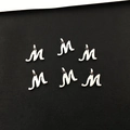 Silberne Legierung Buchstabe M Anhänger für DIY Schmuckherstellung im 6er Set Pack - Buchstabe M