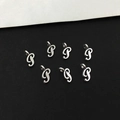 Silberner Buchstaben P Anhänger aus Legierung mit Öse für DIY-Schmuck und Halsketten - Buchstabe P