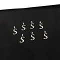 Set mit sieben silbernen Buchstaben-S-Anhängern aus Legierung für DIY-Schmuck - Buchstabe S