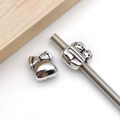 Perline fai-da-te argento antico con civette e sacchetto alato per braccialetti - Stile Abbraccio di Coppia Argento Antico (13235)