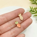 Kit pendentif DIY avec carotte en émail et breloque en alliage doré pour bijoux - Style Petite Carotte (23080)