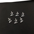 Sechser-Set silberne Buchstabenanhänger Z für DIY-Halsketten und handgefertigten Schmuck - Buchstabe Z