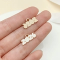 Colgante dorado número 2026 con esmalte blanco para accesorios de joyería hecha a mano - Pequeño 2026 Blanco (23345)