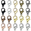 Assorted alloy lobster clasps in multiple metallic colors for DIY jewelry making - Multicolor Mixed