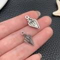 Pendentif coquillage argent antique pour bijoux DIY avec texture spirale réaliste - Conque Marine (22304)