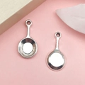 Antik-Silberne Pfannen-Anhänger für DIY-Schlüsselanhänger und Schmuckherstellung - Altsilber Besteck Mini Topf (8835)