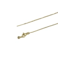Collana a catena dorata regolabile con chiusura a moschettone, occhio greco e ago guida - Lunghezza della Catena 46cm / Stile Catena a O Piatta Oro 14K