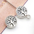 Pendentifs arbre de vie en alliage argent antique avec boucles pour création de bijoux DIY - Perle Arbre de Vie argent antique (10140)