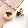 Perles intercalaires dorées à motifs grecs pour création de bijoux DIY avec anneaux - Perle méandre or brillant (10142)