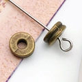 Perles intercalaires en bronze antique en alliage pour la création de bijoux DIY - Perle d'Espacement Rayée Bronze Antique (10147)