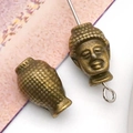 Perles d'espacement bouddha en alliage bronze antique pour création de bijoux DIY - Perle Bouddha bronze antique (10153)