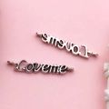 Connecteur breloque Love Me en argent vintage pour création de bracelets et colliers DIY - Connecteur Lettre Love Me (7800)