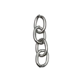Polished silver metal four-link chain accessory for DIY jewelry and keychains - White K Chain (22190-Iron)