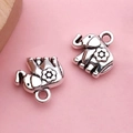 Pendentifs éléphant en argent antique pour colliers DIY et bijoux faits à la main - Petit Éléphant (10365)