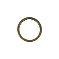 Flat bronze alloy key ring with vintage texture for DIY jewelry and accessories - Antique Bronze 30mm Ring (25823)