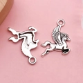 Pendentif Pégase en argent antique pour la création de bijoux et colliers - Pégase (B95)
