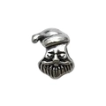 Charm di Babbo Natale in argento antico per braccialetti fai-da-te natalizi - 9x12mm