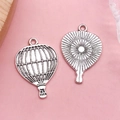 Antique silver hot air balloon alloy charms for DIY necklaces and bracelets making - Antique Silver Hot Air Balloon (2954)