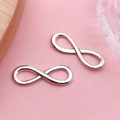 Silver infinity symbol charm pendants for DIY jewelry making and bracelet accessories - Antique Silver Infinity Symbol (2970)