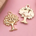 Tree of Life alloy charms in KC gold finish for handmade jewelry and DIY bracelets - Life Tree Charm (11601)