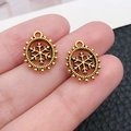 Goldener Schneeflocken-Anhänger aus Legierung für DIY-Schmuck und Weihnachts-Basteleien - Weihnachtsschneeflocke (20053)
