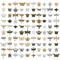 Assortimento di ciondoli a insetto in lega con api e farfalle per gioielli fai da te - Farfalla Mista 5 Colori 100 Stili (SN850)
