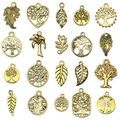 Set aus 20 Vintage-Goldanhängern Lebensbaum für die DIY-Halsketten und Armbänder - Gemischte 20 Antikgold Baum Serie (SN888)