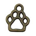 Pendentif patte d'animal en alliage bronze antique avec anneau pour bijoux DIY - Style Petite Patte Bronze Antique (20613)